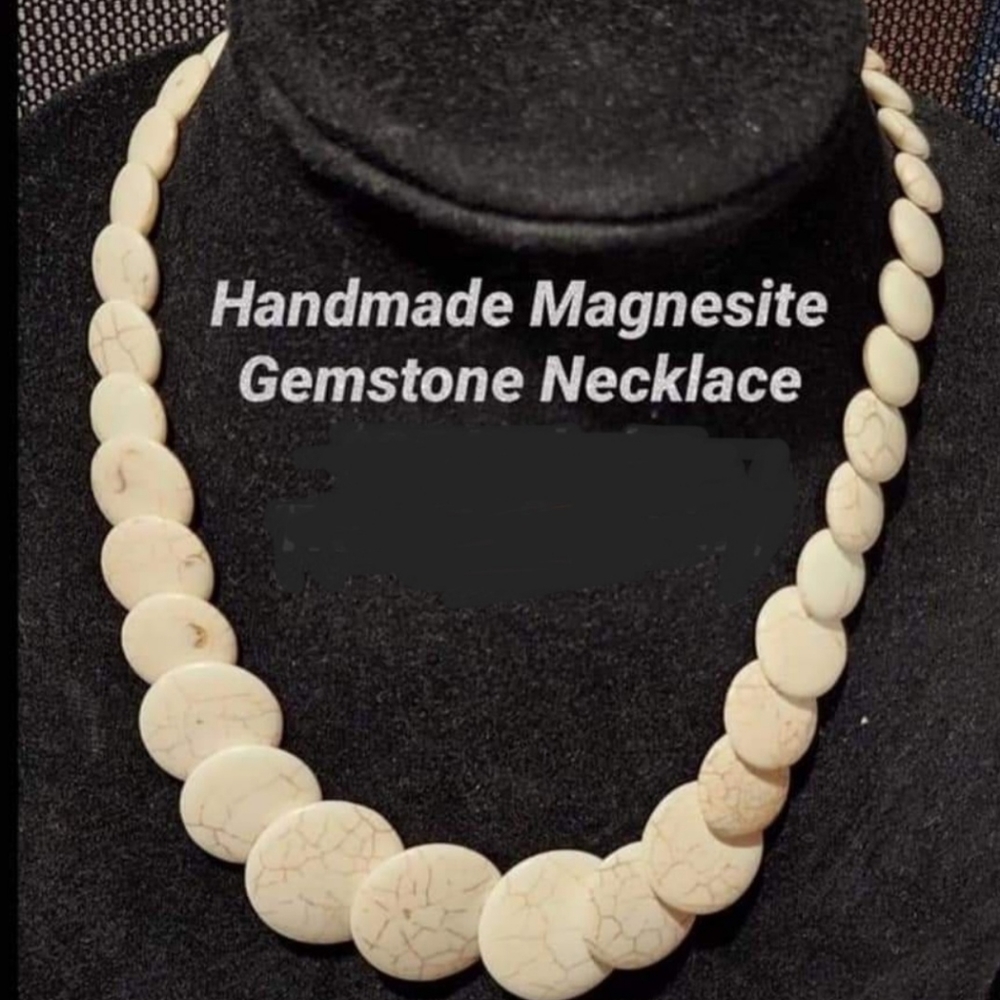 Handmade Magnesite Gemstone  Necklace